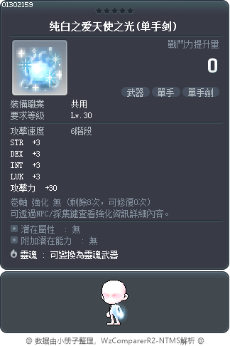 纯白之爱天使之光(单手剑) Tooltip