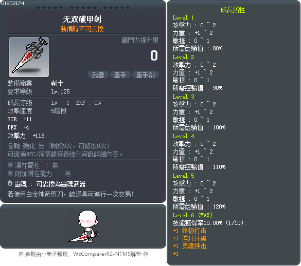 无双破甲剑 Tooltip
