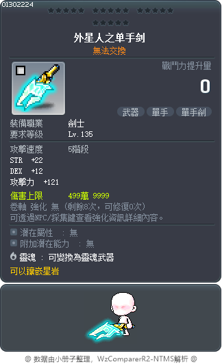 外星人之单手剑 Tooltip