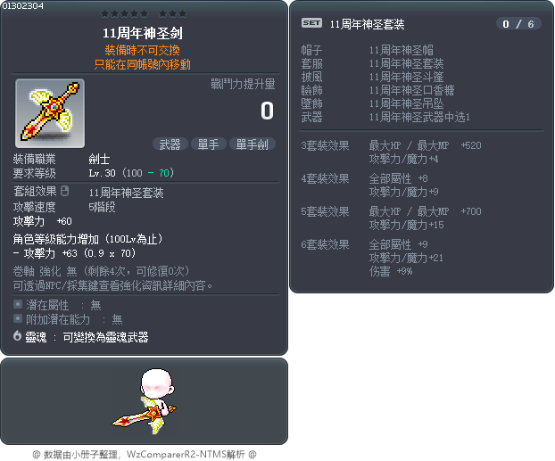 10週年神聖劍 Tooltip