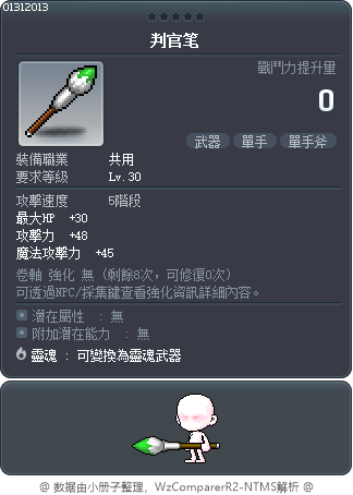 判官笔 Tooltip