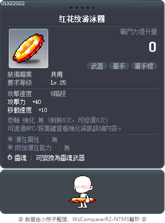 红花纹游泳圈 Tooltip