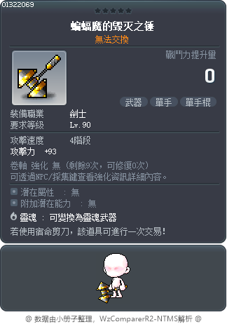 蝙蝠魔的毁灭之锤 Tooltip