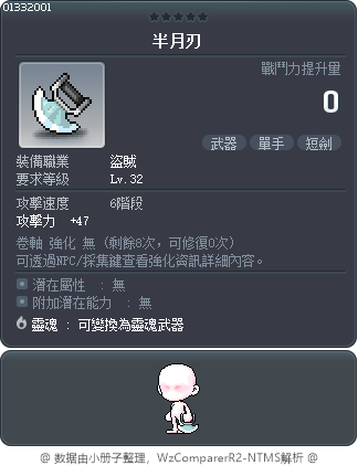 半月刃 Tooltip