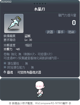 水晶刃 Tooltip