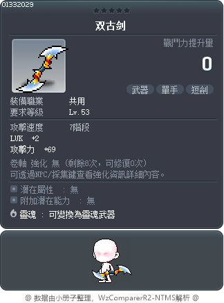 双古剑 Tooltip