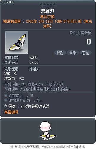 双翼刃 Tooltip