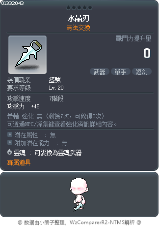 水晶刃 Tooltip