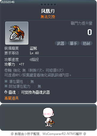 凤凰刃 Tooltip