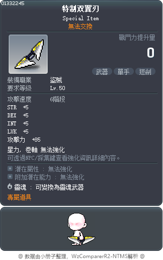 特制双翼刃 Tooltip