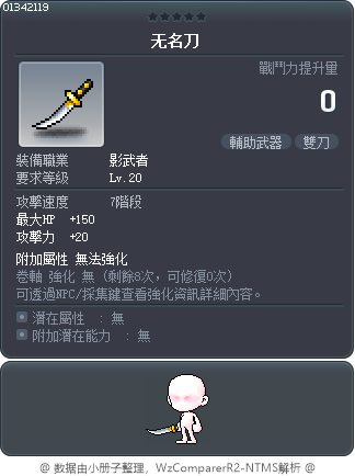无名刀 Tooltip