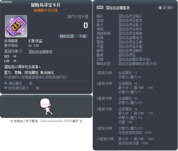 冒险岛寻宝卡片 Tooltip