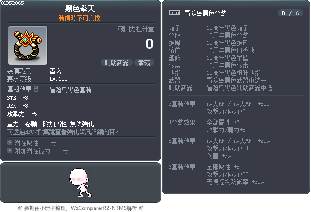 黑色拳天 Tooltip