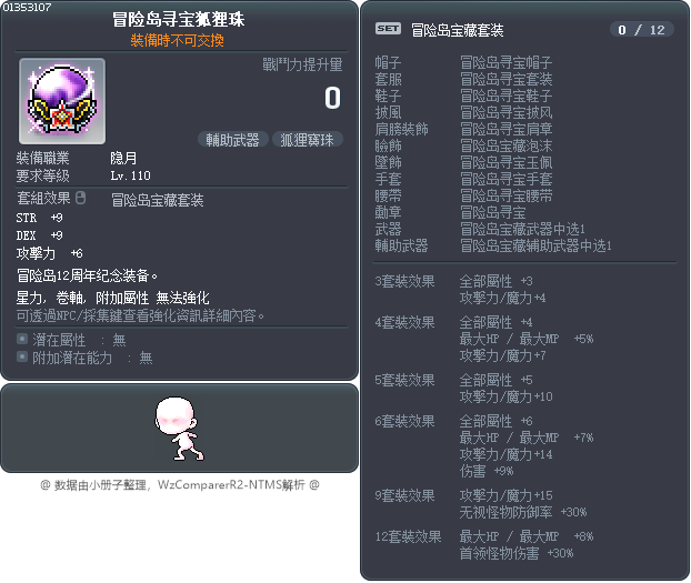 冒险岛寻宝狐狸珠 Tooltip