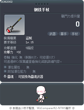 钢铁手杖 Tooltip