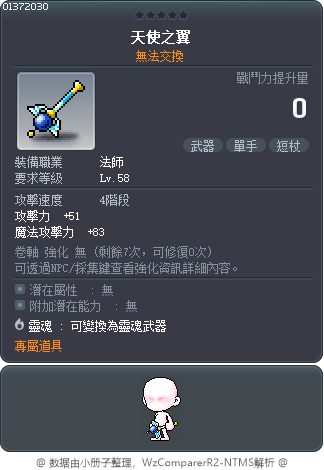 天使之翼 Tooltip