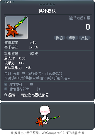 Maple Staff Tooltip