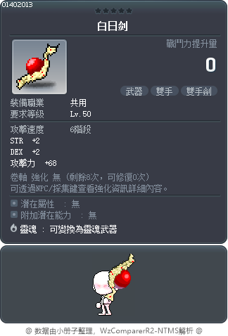 白日剑 Tooltip
