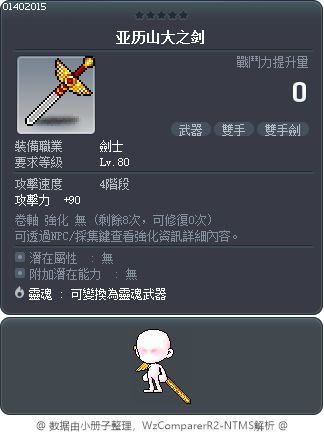 亚历山大之剑 Tooltip