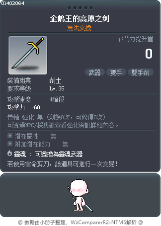 企鹅王的高原之剑 Tooltip