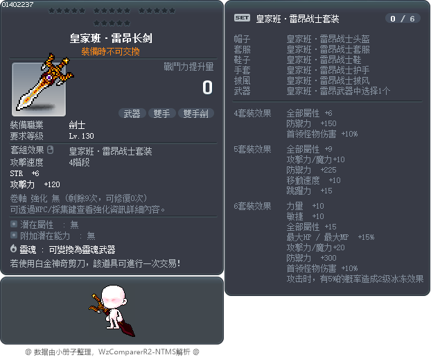 皇家班·雷昂长剑 Tooltip