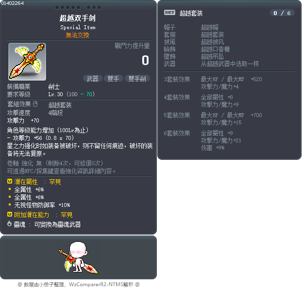 超越双手剑 Tooltip