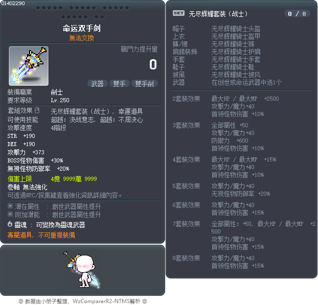 命运双手剑 Tooltip