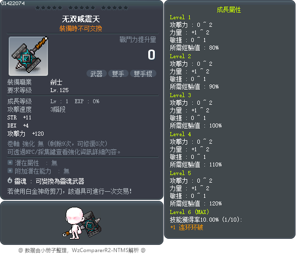 无双威震天 Tooltip