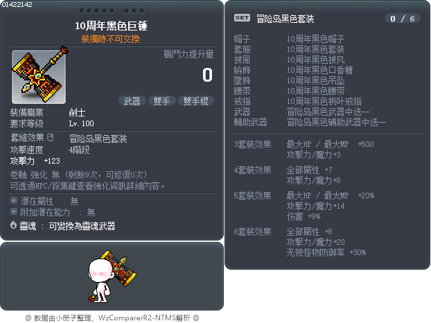 10周年黑色巨锤 Tooltip