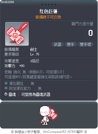 红色巨锤 Tooltip