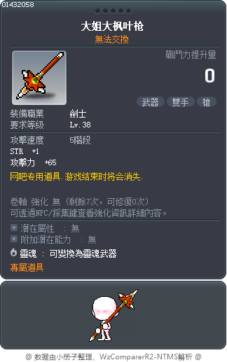 大姐大枫叶枪 Tooltip