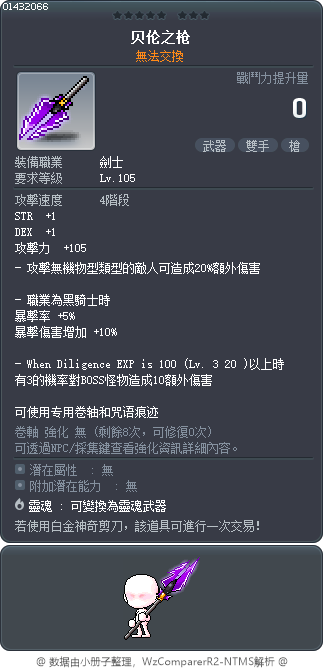 贝伦之枪 Tooltip