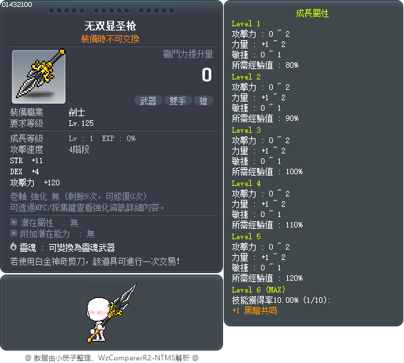 无双显圣枪 Tooltip