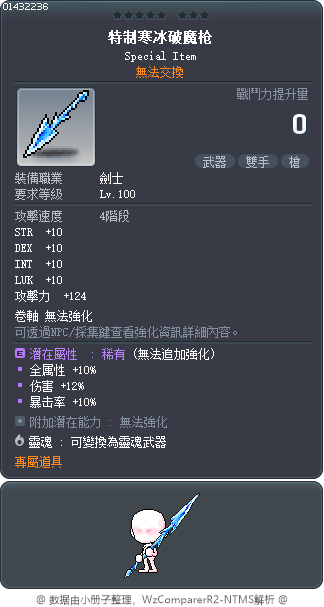 特制寒冰破魔枪 Tooltip