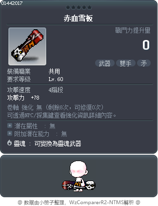 赤血雪板 Tooltip