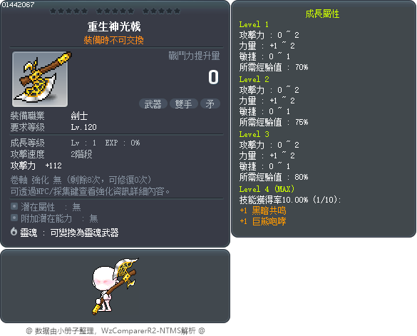 重生神光戟 Tooltip