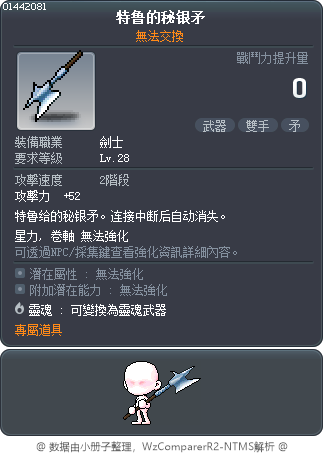 特鲁的秘银矛 Tooltip