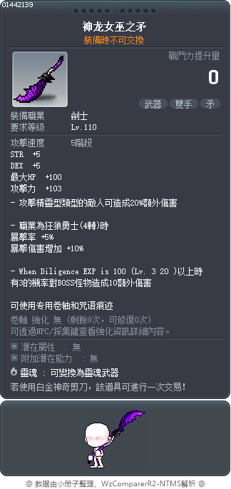 神龙女巫之矛 Tooltip