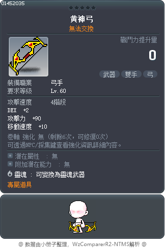 黄神弓 Tooltip