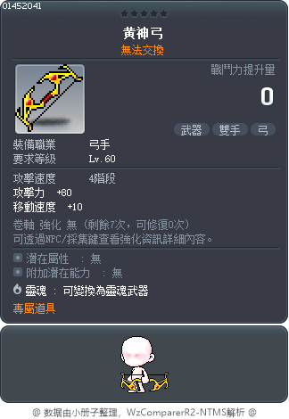 黄神弓 Tooltip