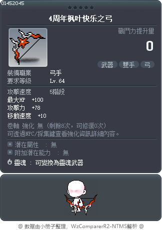 4周年枫叶快乐之弓 Tooltip