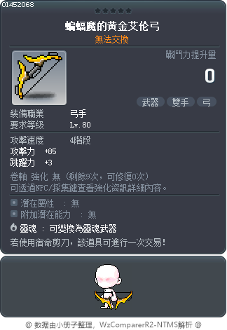 蝙蝠魔的黄金艾伦弓 Tooltip