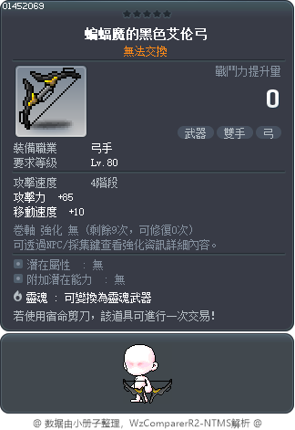 蝙蝠魔的黑色艾伦弓 Tooltip