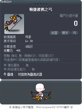 敏捷渡鸦之弓 Tooltip