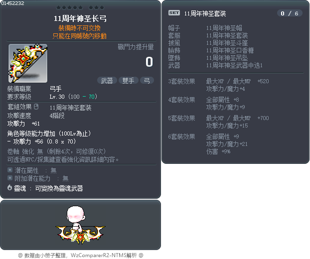 11周年神圣长弓 Tooltip
