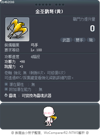 金圣鹞弩(黄) Tooltip