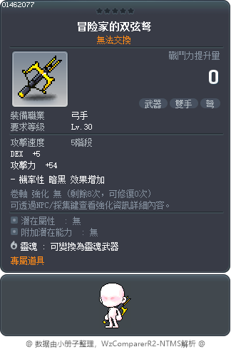 冒险家的双弦弩 Tooltip