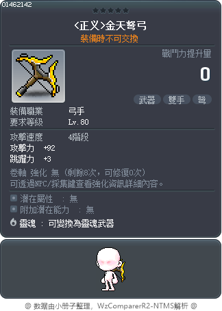 <正义>金天弩弓 Tooltip