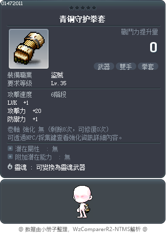 青铜守护拳套 Tooltip