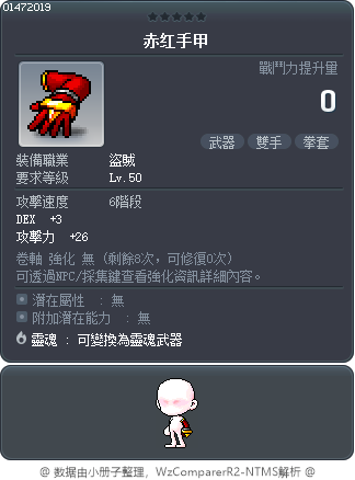 赤红手甲 Tooltip